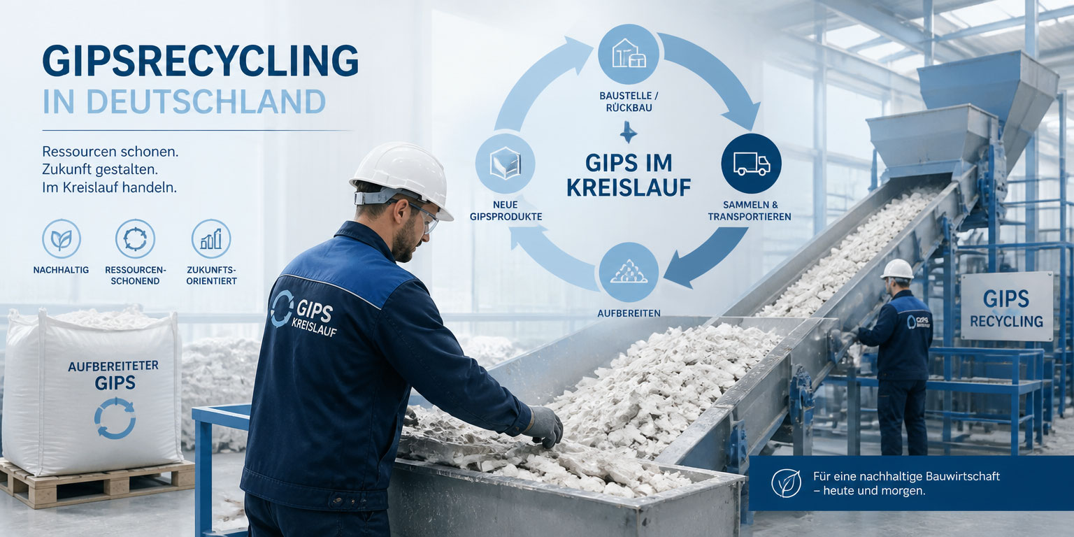 Innovatives Recycling für Gipshaltige Bauabfälle